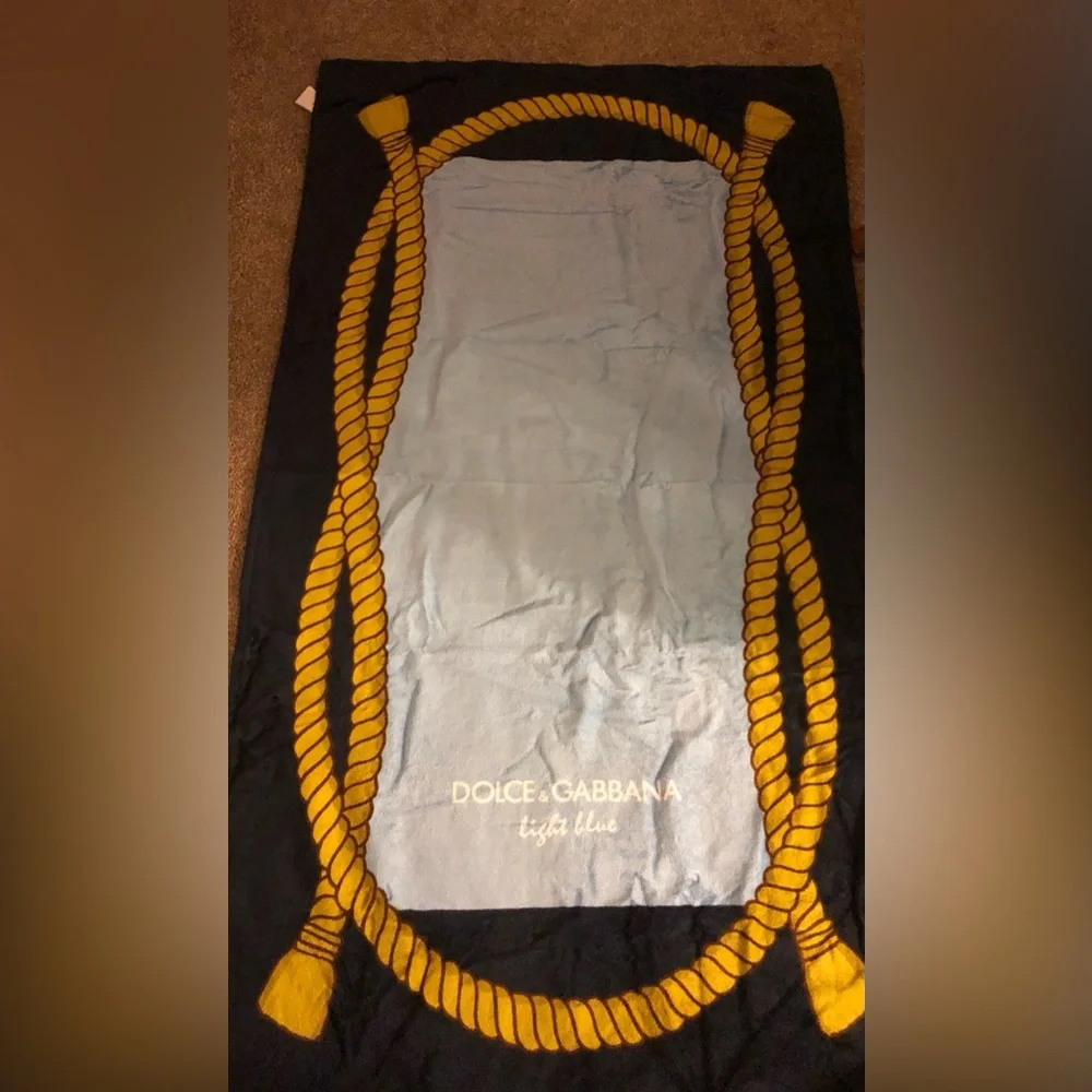 Dolce & Gabbana Light Blue Rope themed Cotton Beach Bath Towel 57